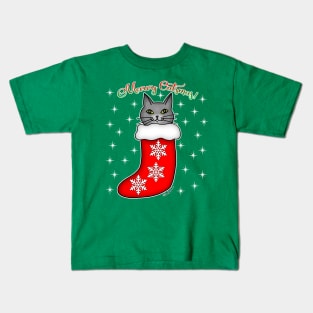 Meowy Catsmas! Kids T-Shirt